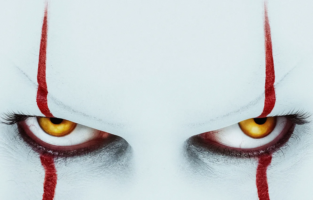 Photo wallpaper eyes, look, eyelashes, the film, clown, film, it, It Chapter Two