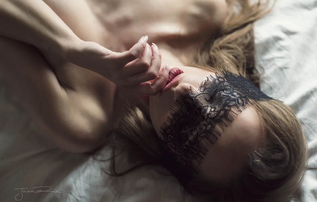 Photo wallpaper face, mood, hands, headband, fingers, lace, Jack Russell