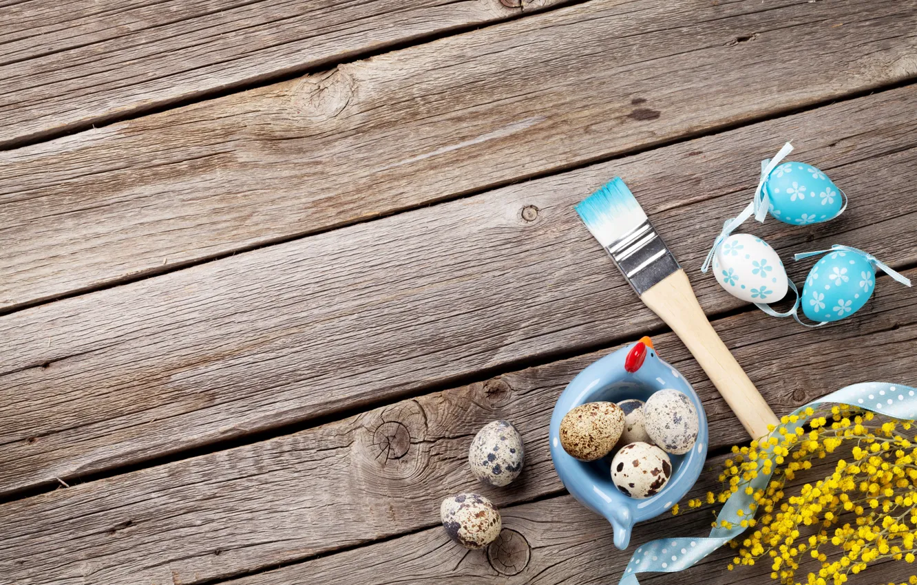 Photo wallpaper Easter, brush, spring, Easter, eggs, Happy, pastel, the painted eggs