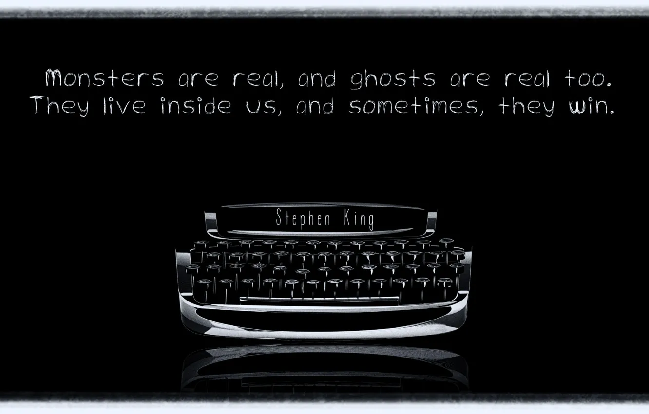 Photo wallpaper quote, typewriter, Stephen King