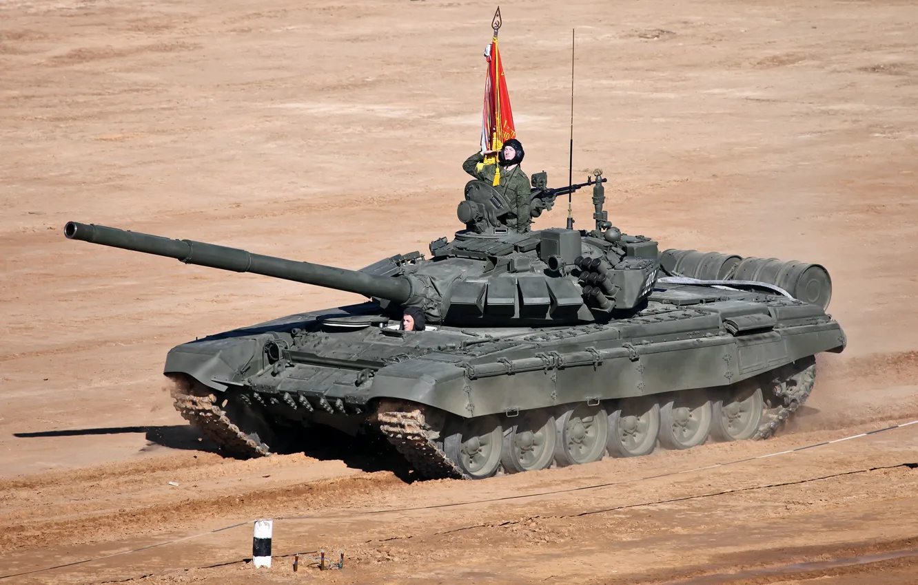 Photo wallpaper tank, Russia, test, T-72 B3