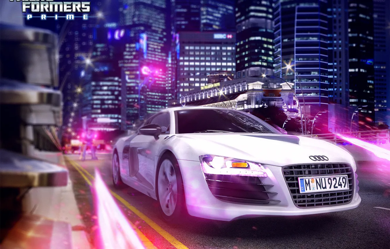 Photo wallpaper highway, car, transformers, Fast and Furious, TFP
