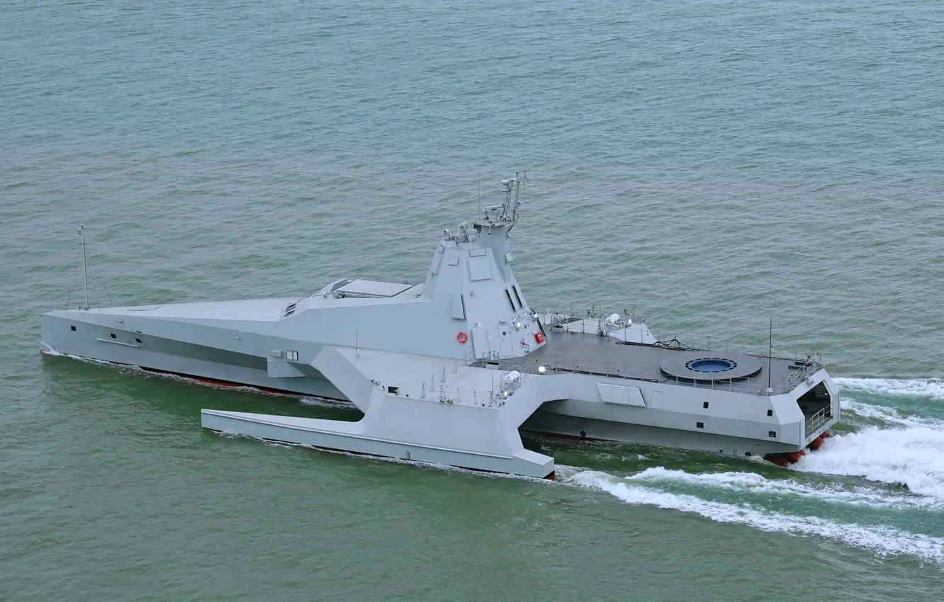 Photo wallpaper China, catamaran, Jari, combat drone, USV-A