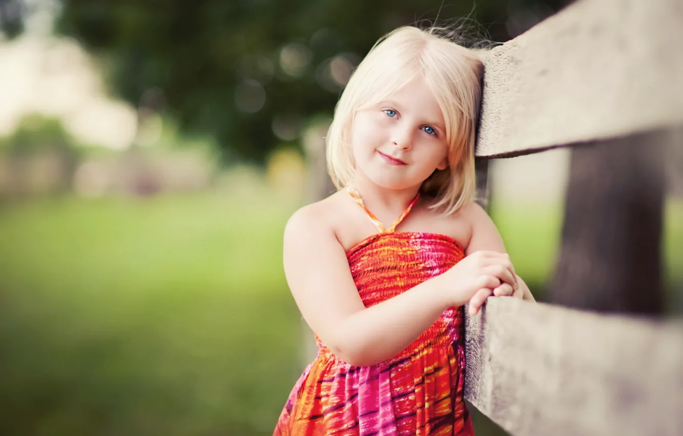 Photo wallpaper summer, mood, the fence, girl