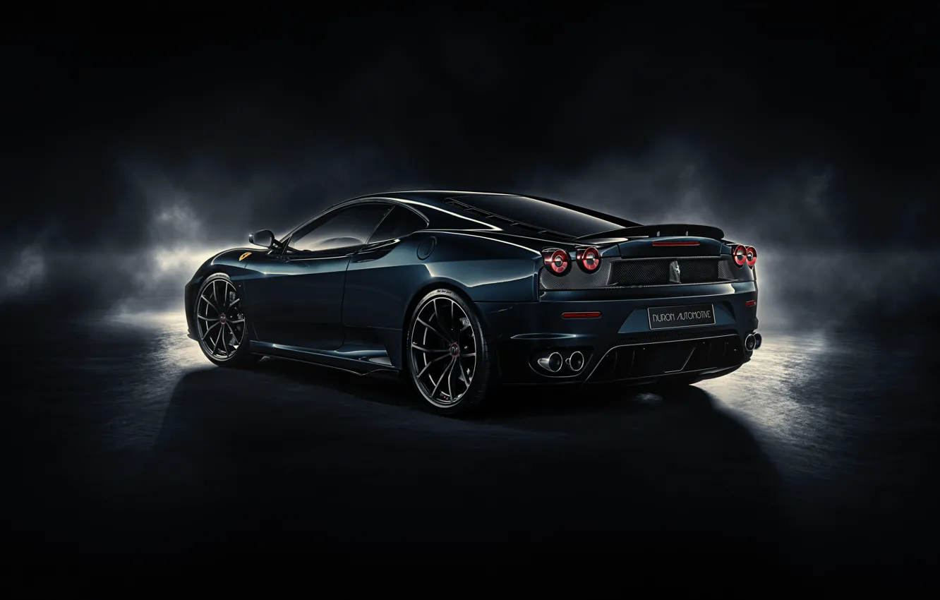 Photo wallpaper F430, Ferrari, rear, by DuronDesign, Midnight Black