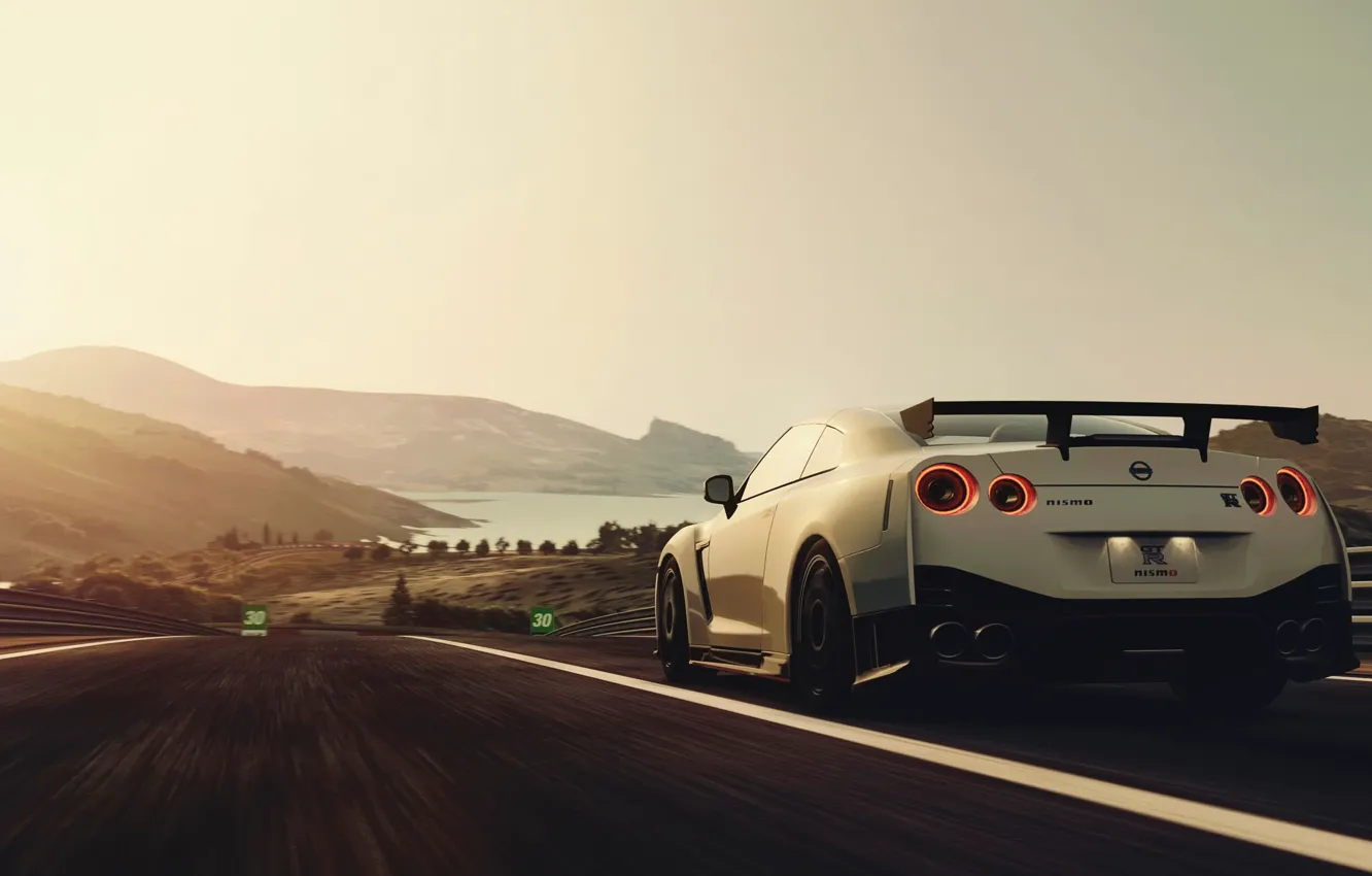 Photo wallpaper speed, track, Nissan, Nismo