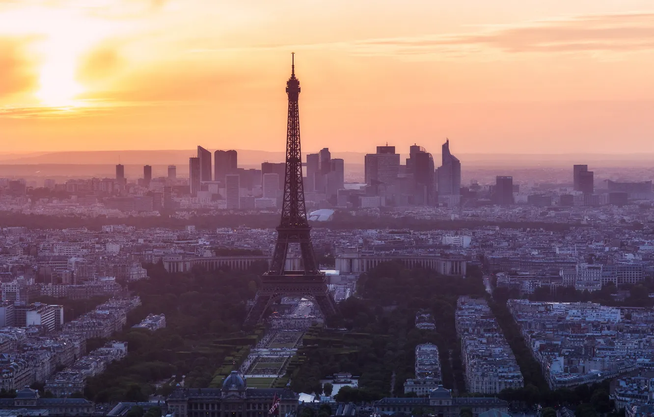 Photo wallpaper the city, morning, Paris