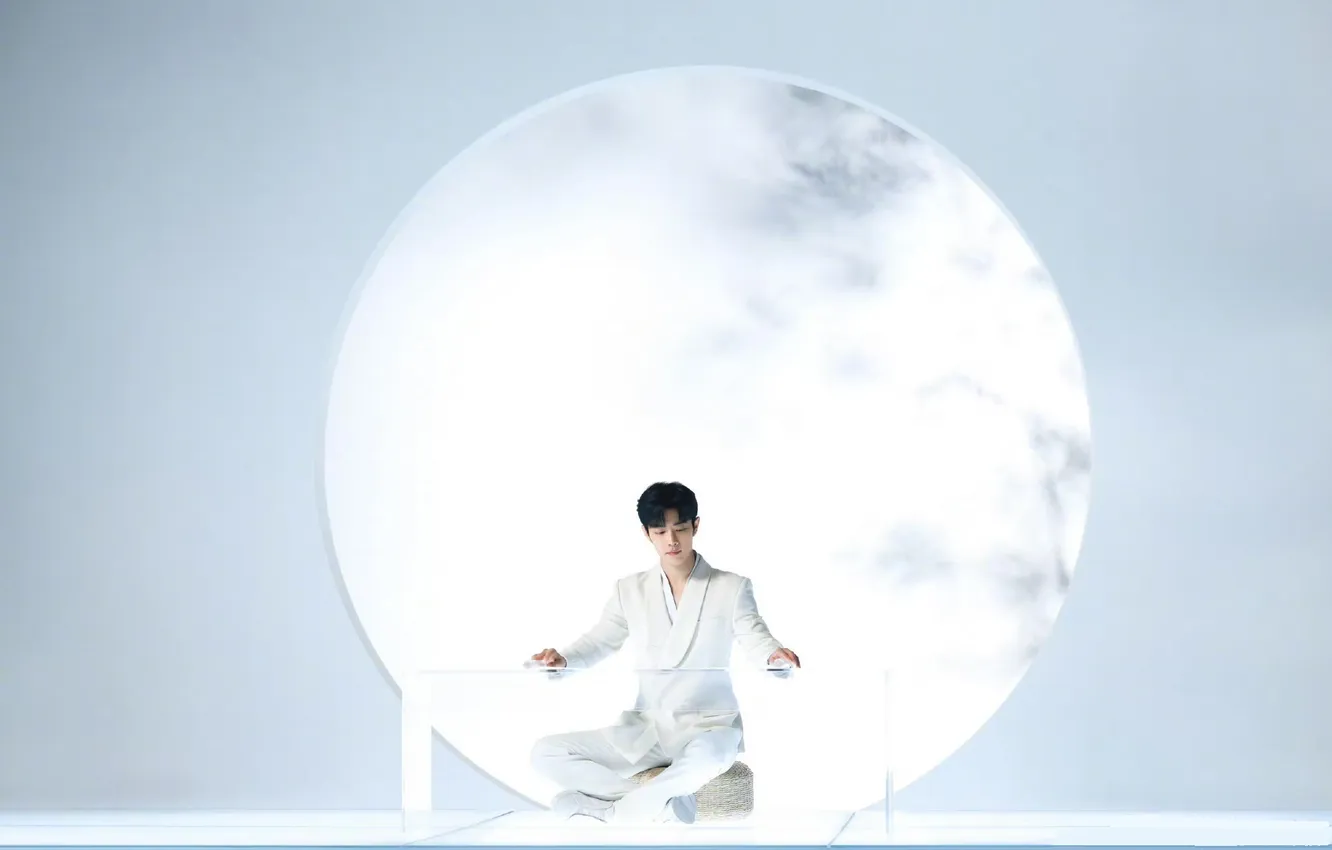 Photo wallpaper the moon, ball, actor, singer, chinese actor, Xiao Zhan, Xiao Zhan