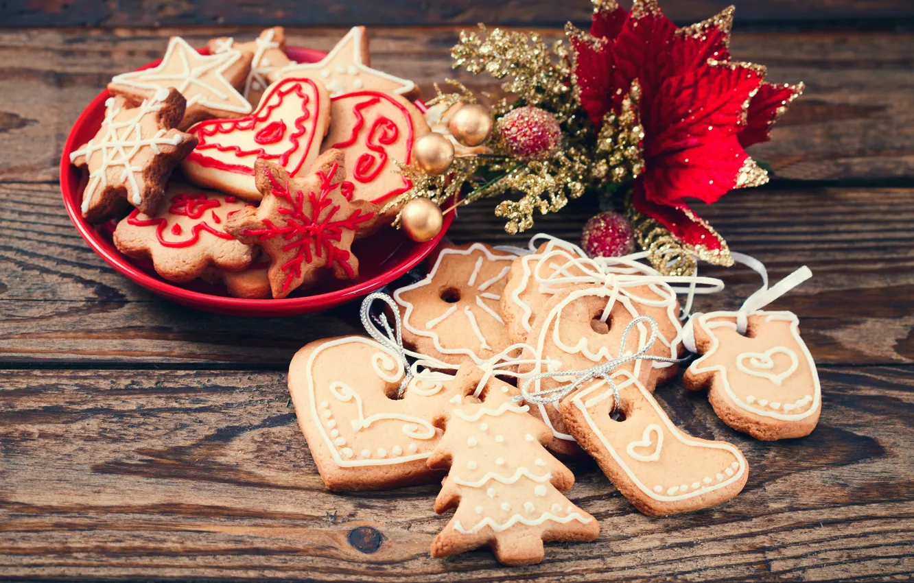 Photo wallpaper holiday, cookies, Christmas, sweets, New year, cookie, Christmas
