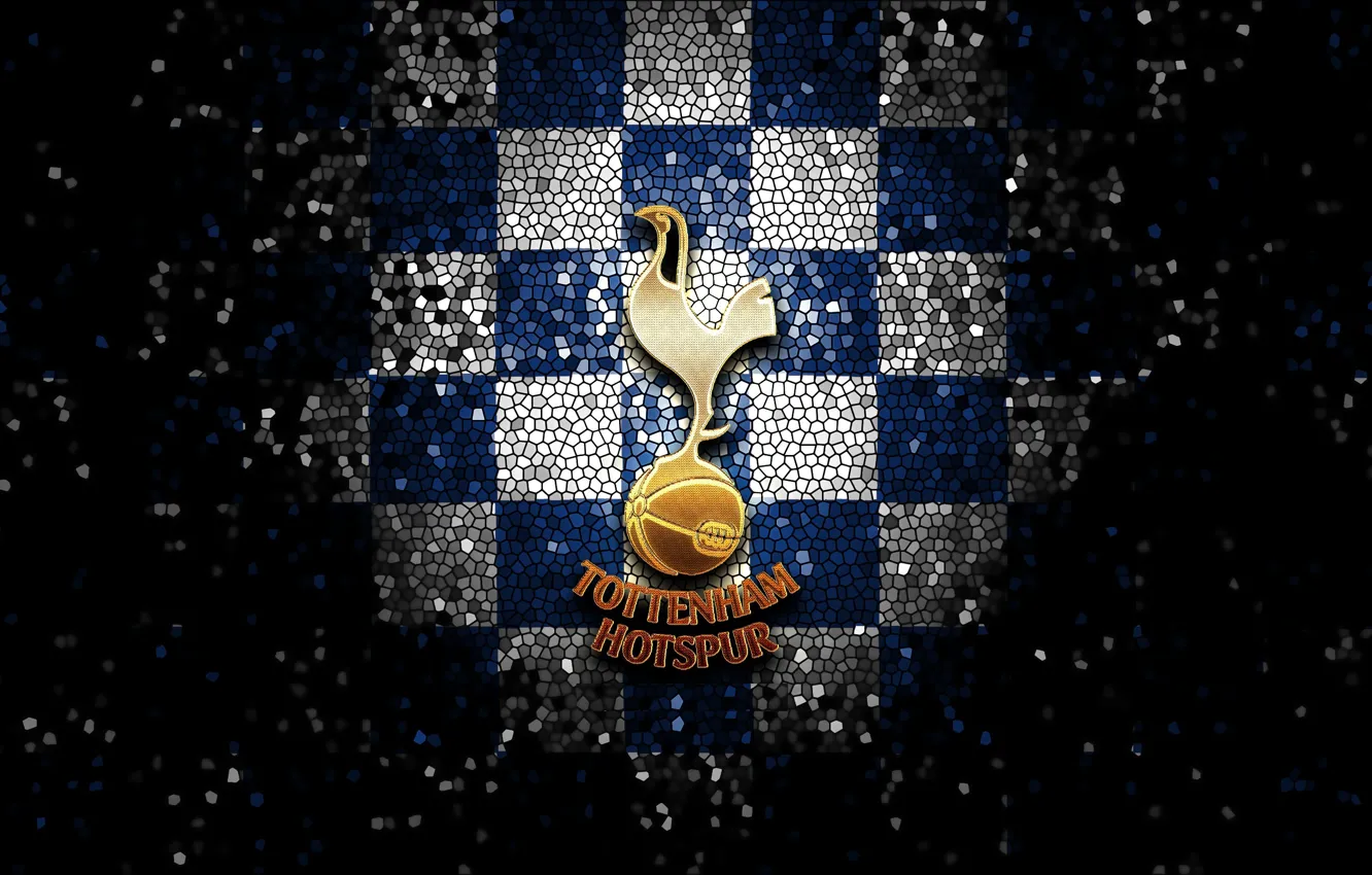 Photo wallpaper wallpaper, sport, logo, football, glitter, Tottenham Hotspur, checkered