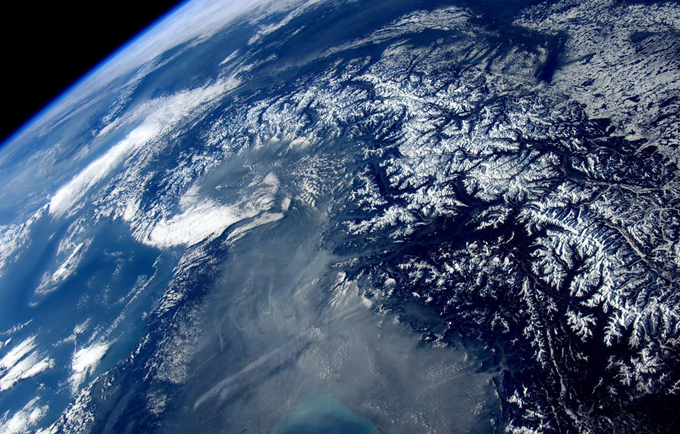 Photo wallpaper space, background, earth