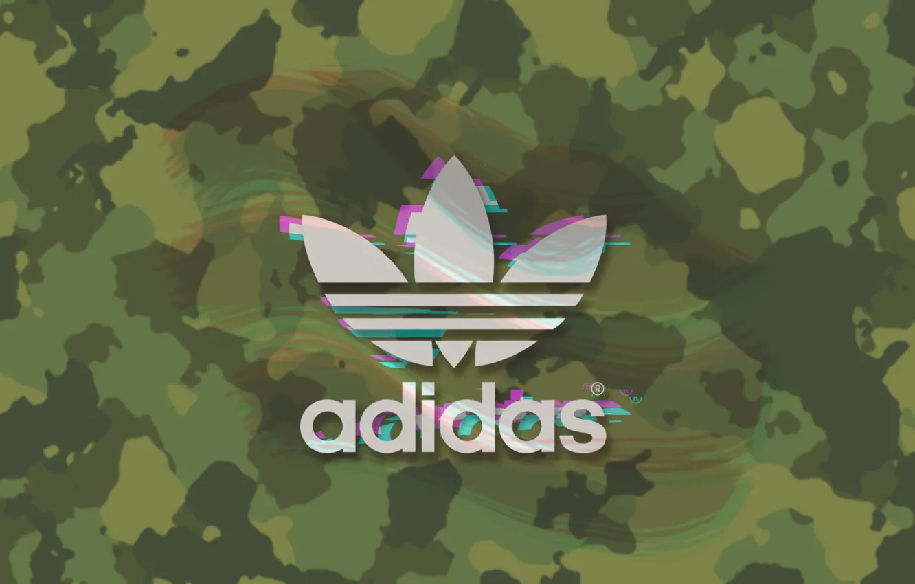 Photo wallpaper Logo, Adidas, Logo, Adidas, Firm, Camouflage