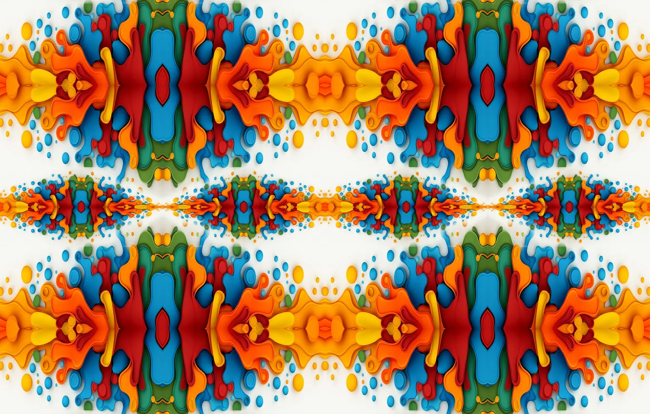 Photo wallpaper design, art, colours, fractal, illustrtion