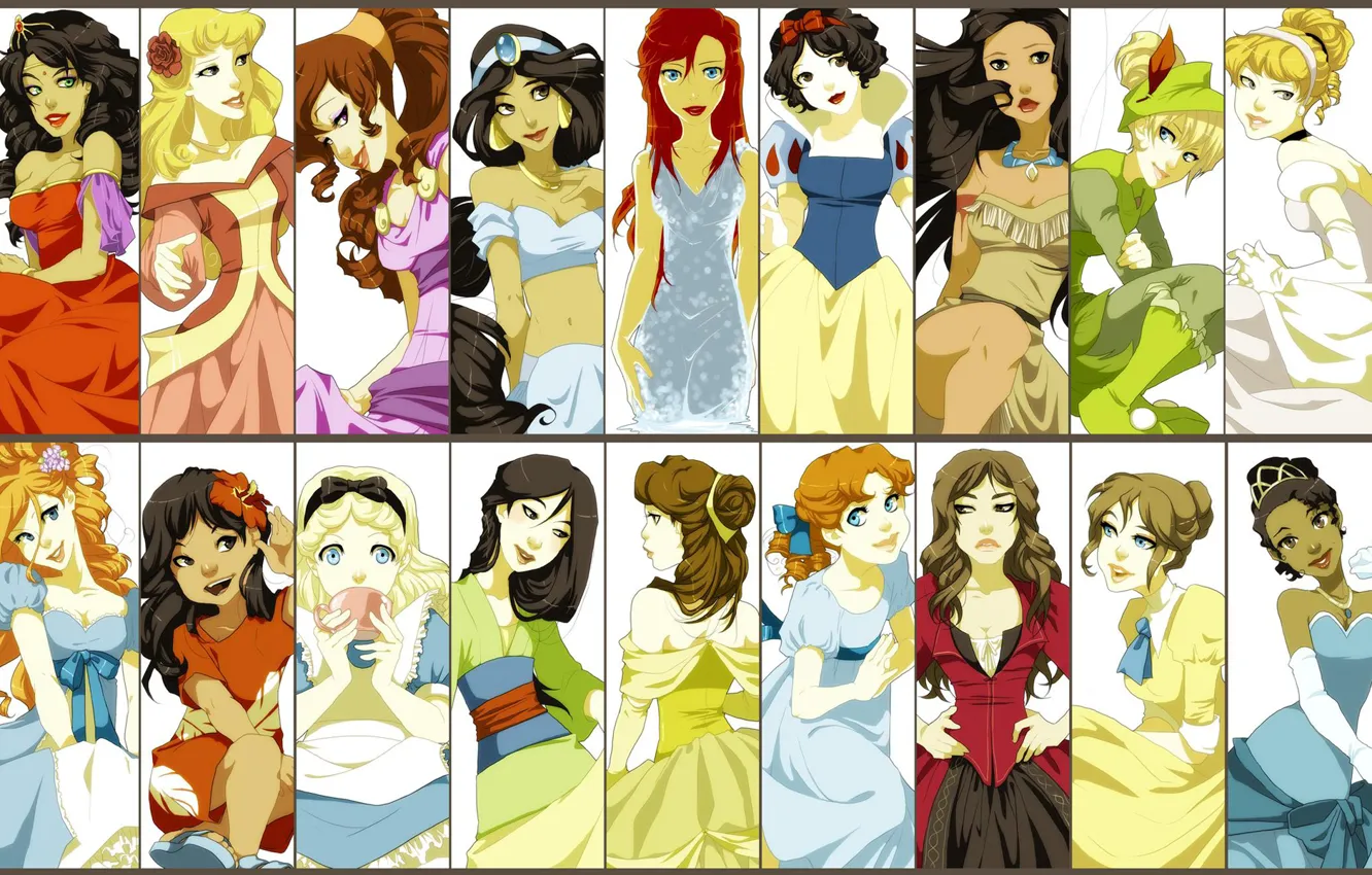 Photo wallpaper Disney, Disney Company, cartoon characters