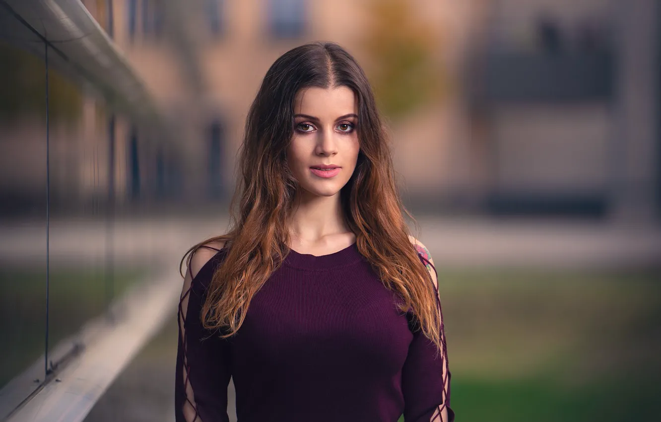 Photo wallpaper look, girl, model, hair, Emma