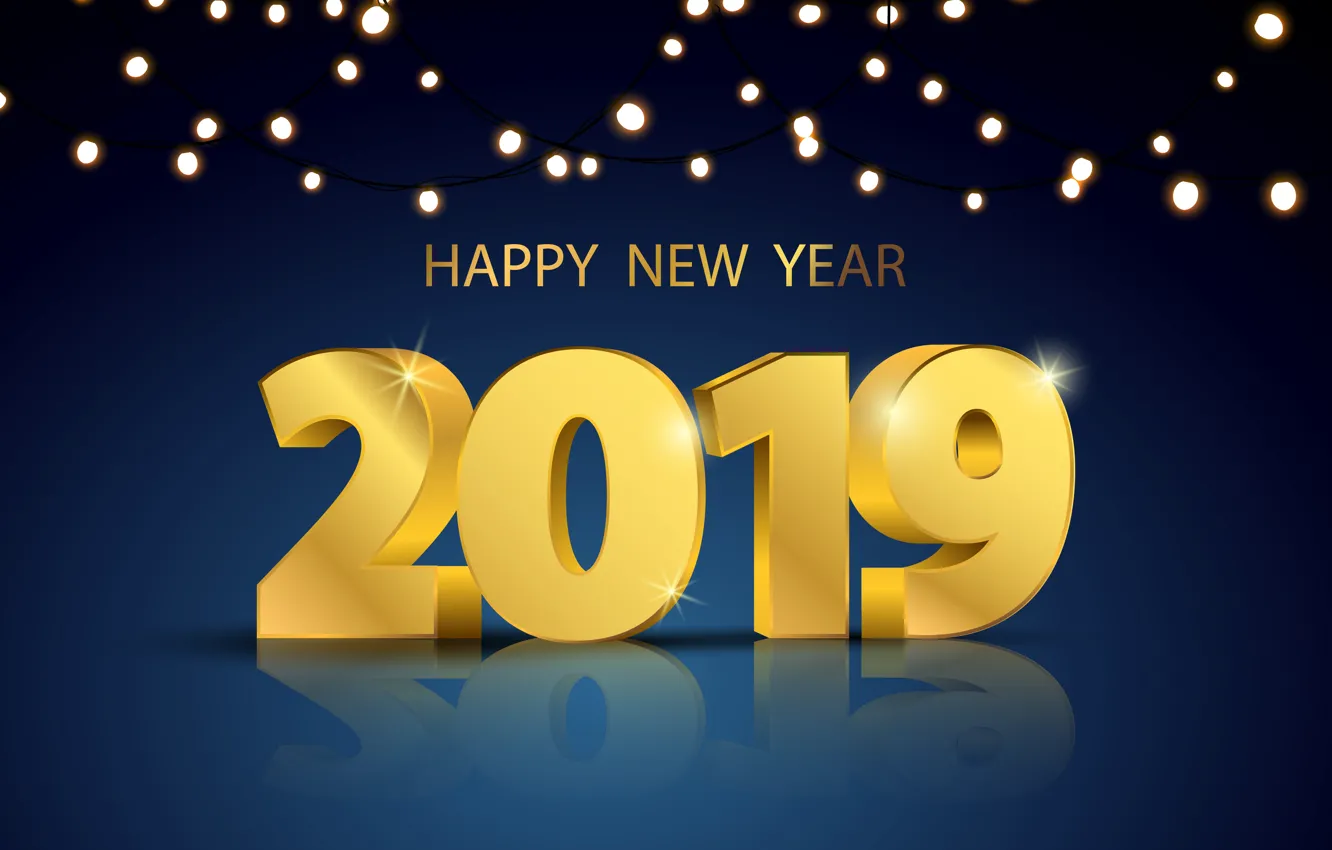 Photo wallpaper background, gold, new year, figures, golden, New Year, Happy, 2019