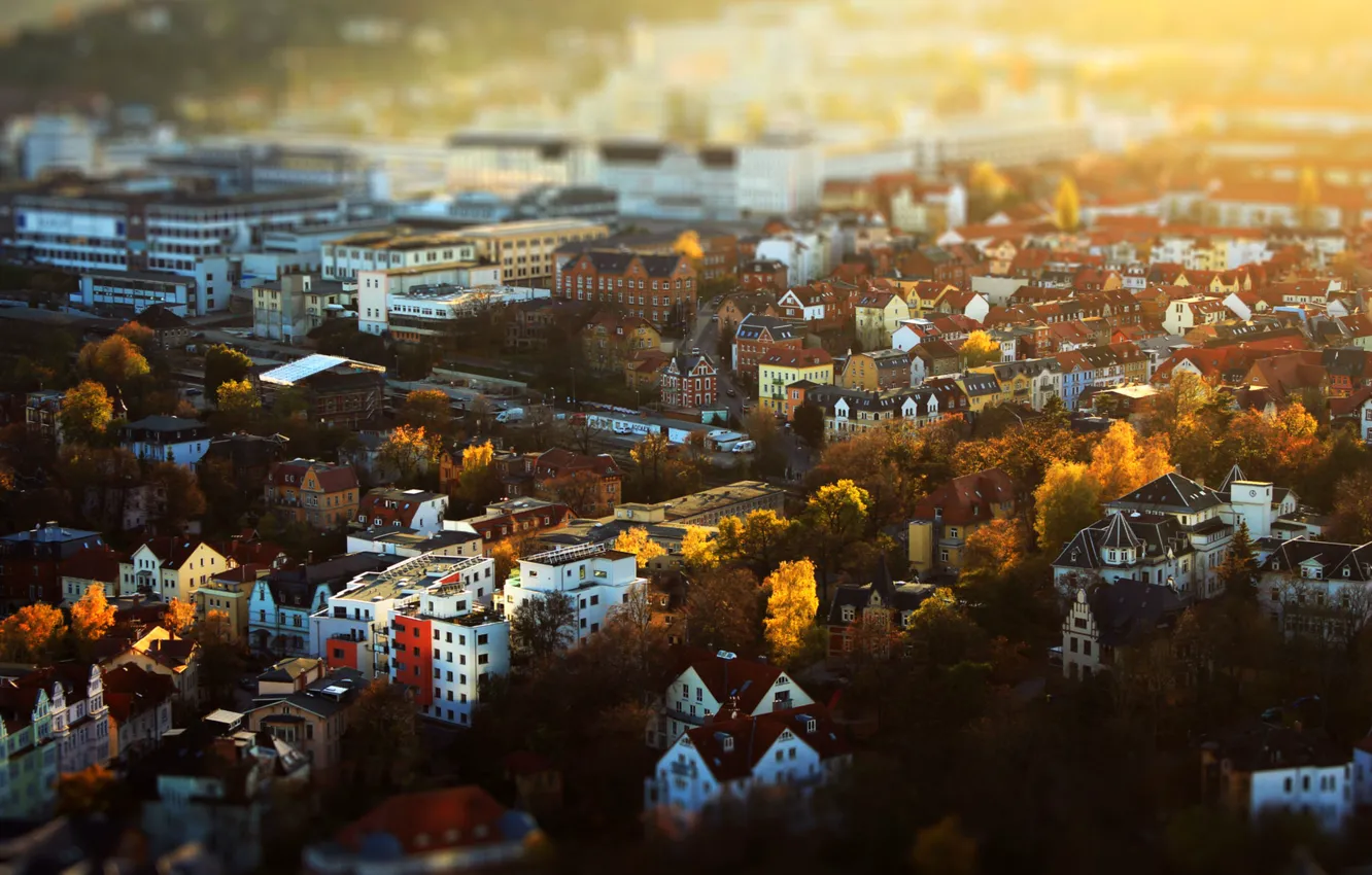 Photo wallpaper autumn, the city, building, home, Germany, panorama, Germany, Ian