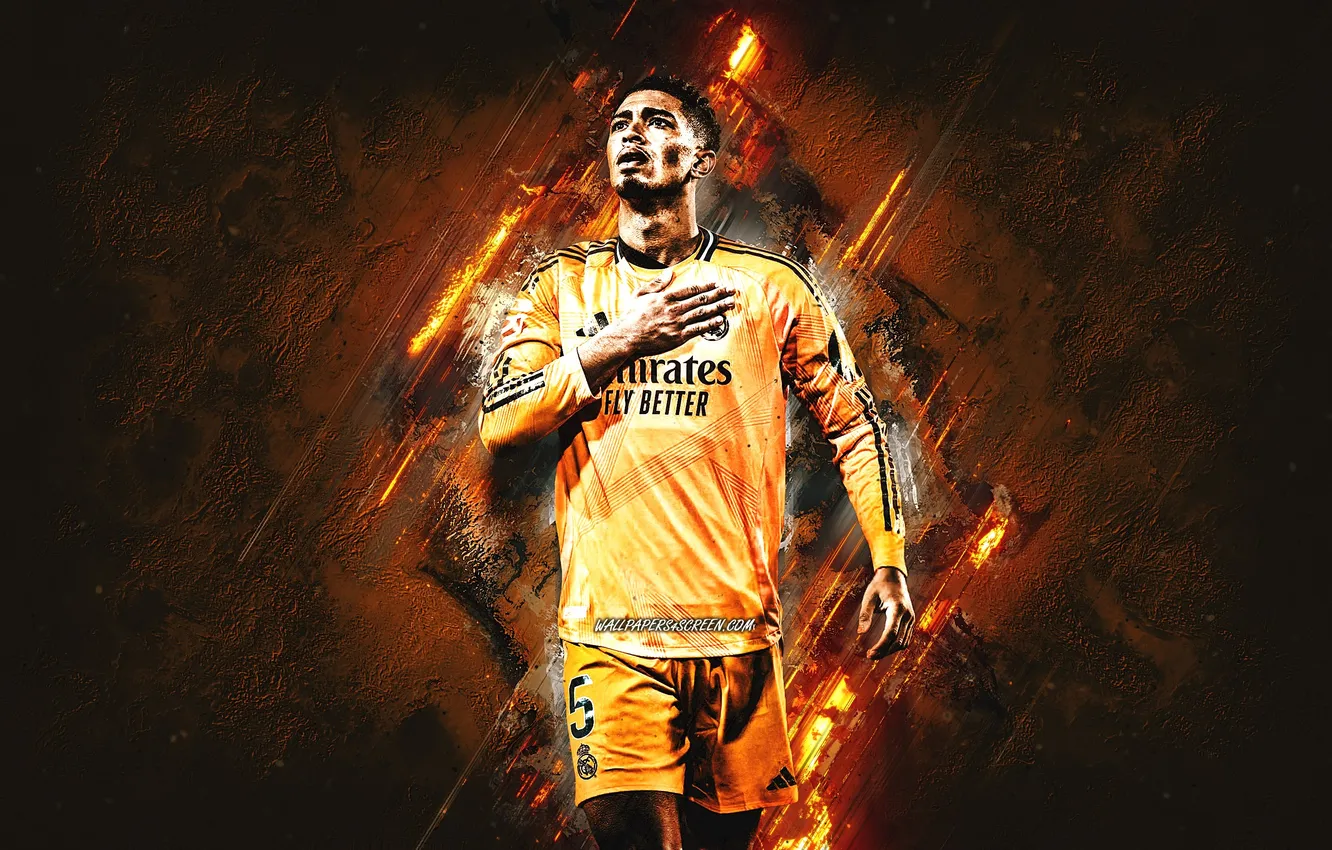 Photo wallpaper British, football, soccer, Real Madrid, madridista, Hala Madrid, Real Madrid CF, Bellingham