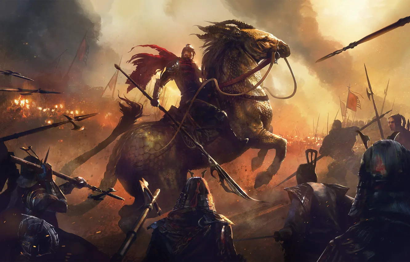 Photo wallpaper weapons, attack, armor, warrior, art, soldiers, battle, soldiers