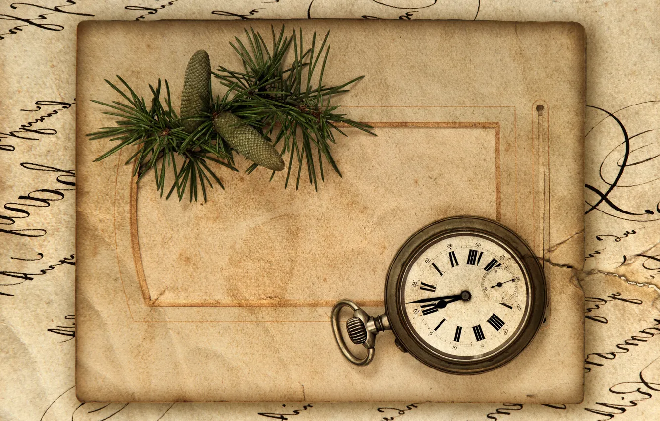 Photo wallpaper retro, paper, watch, package, vintage, bumps, vintage