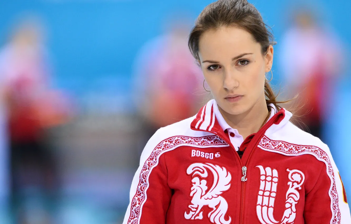 Photo wallpaper Russia, athlete, Curling, Sochi 2014, BOSCO, Anna Sidorova, calingasta
