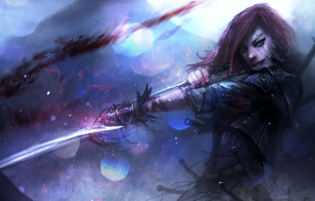 Photo wallpaper League of Legends, Katarina, knife, LoL, The Sinister Blade