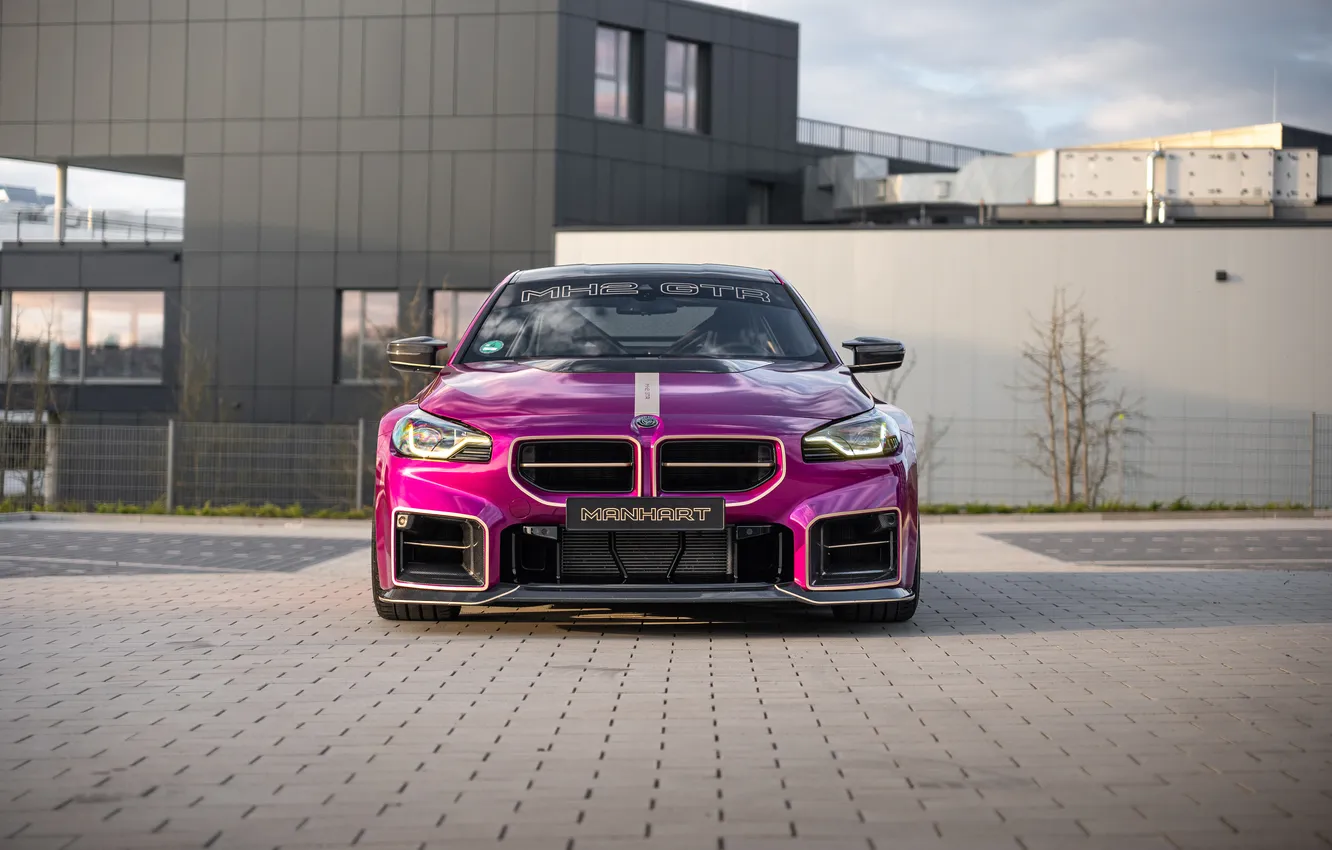 Photo wallpaper Pink, BMW, Light, Front, Manhart, Sight, BMW M2, 2024