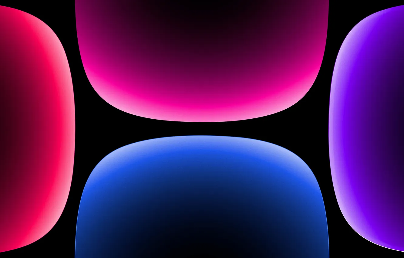 Photo wallpaper abstraction, gradient, colorful, black background, colorful, gradients, Four colors