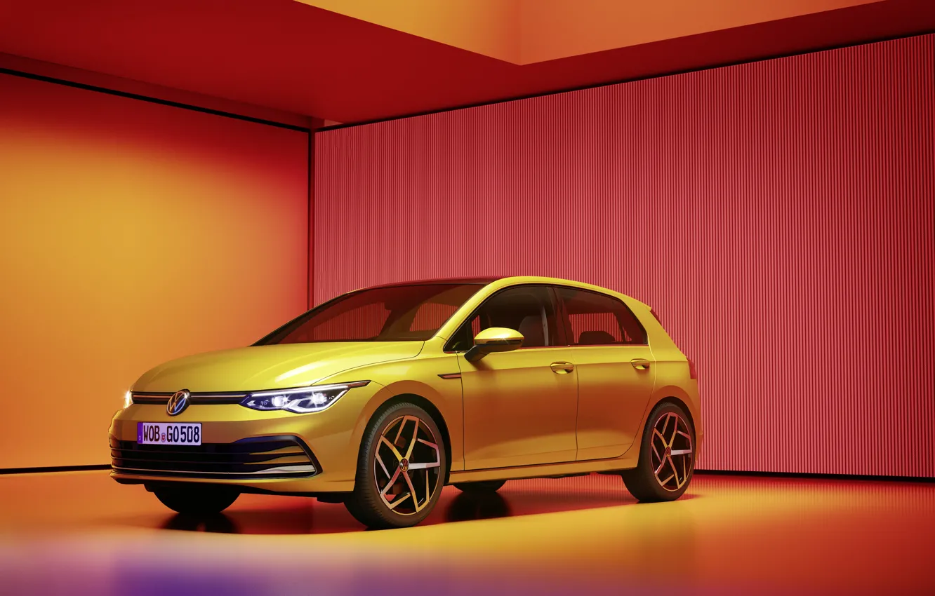 Photo wallpaper Volkswagen, hatchback, Golf, hatchback, R-Line, 2020
