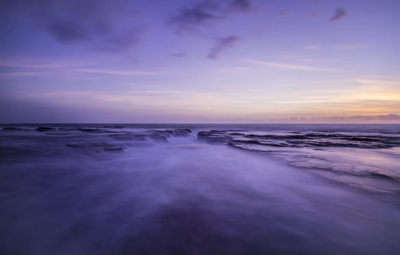 Photo wallpaper sea, the sky, sunset, shore, the evening, Australia, Bay, Laguna