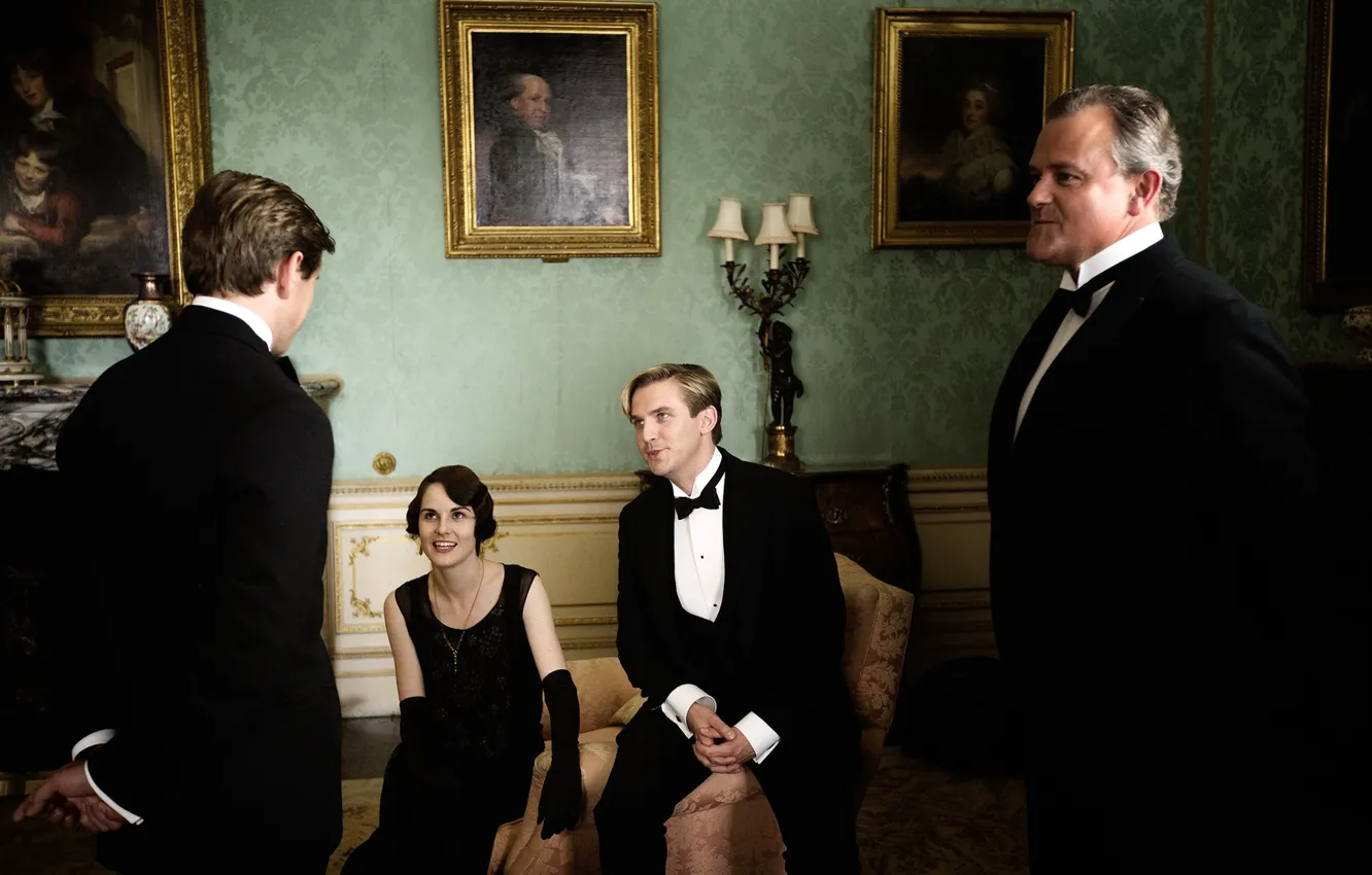 Photo wallpaper interior, frame, the series, actors, drama, characters, Downton Abbey