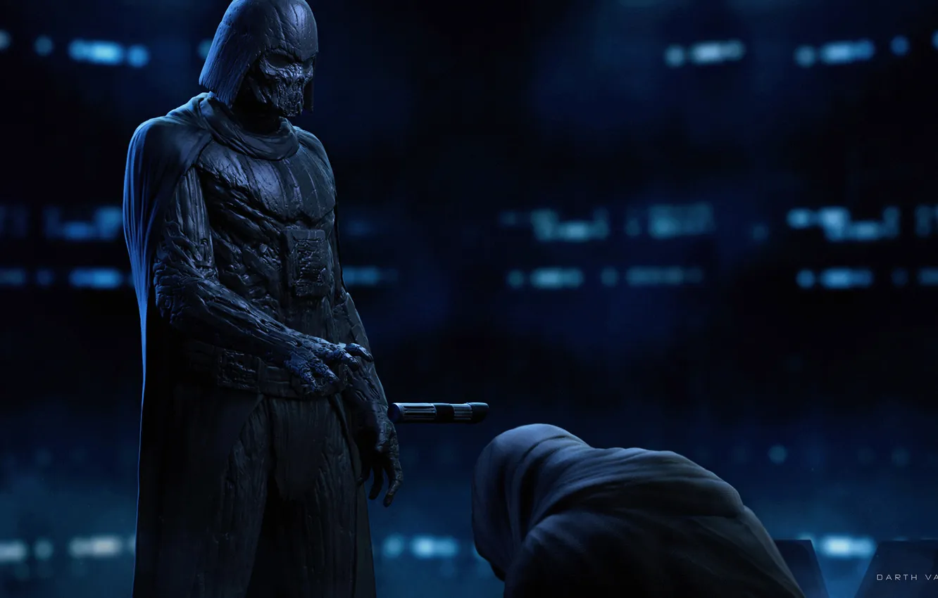 Photo wallpaper fiction, people, Star Wars, art, Darth Vader, Ghost, cloak