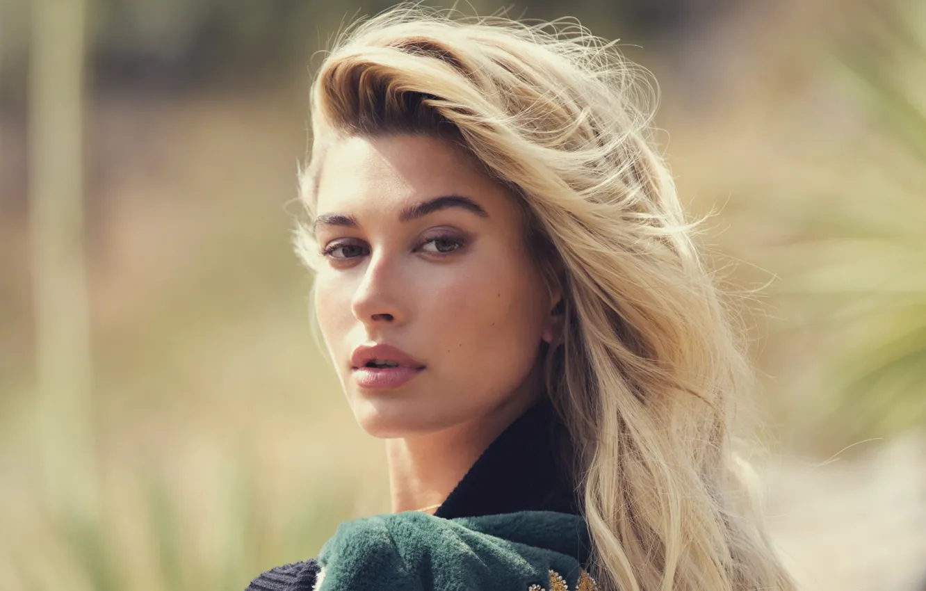 Photo wallpaper model, portrait, blonde, Hailey Baldwin