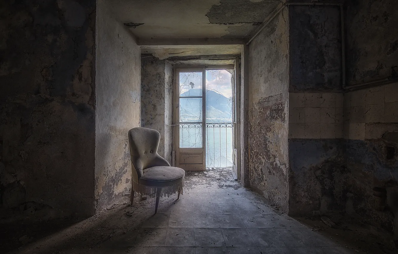 Photo wallpaper room, interior, chair