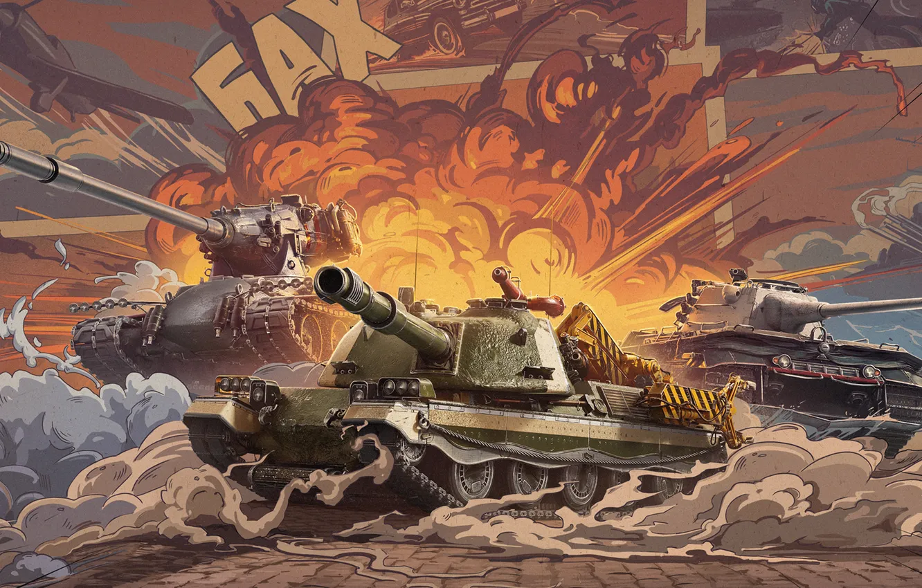 Photo wallpaper tank, World Of Tanks, Our game