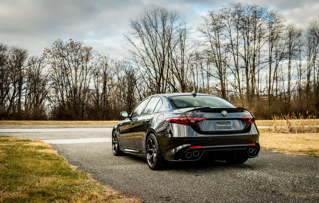 Photo wallpaper Four-leaf clover, Giulia, back side, Alfa-Romeo