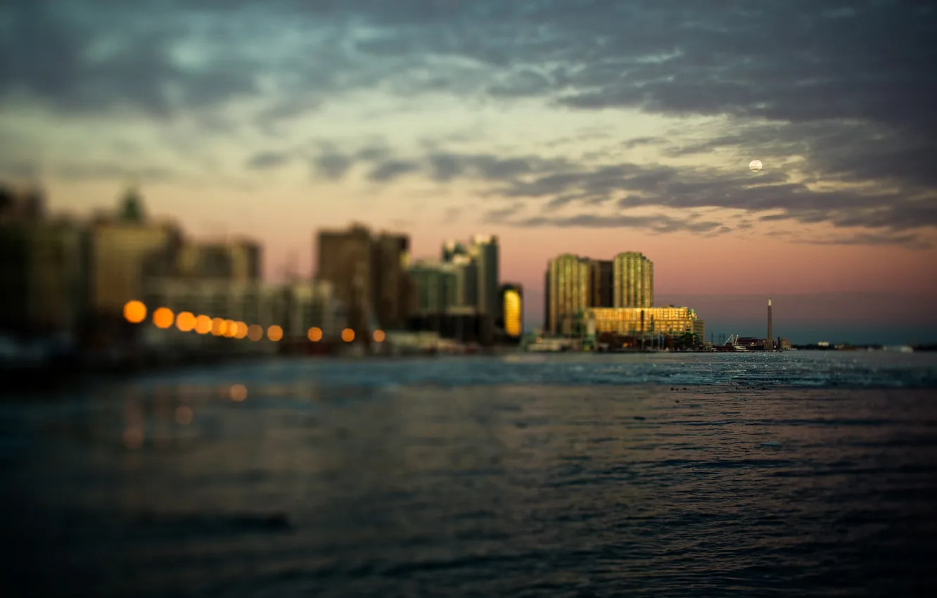 Photo wallpaper water, landscape, the city, photo, the ocean, home, USA, America