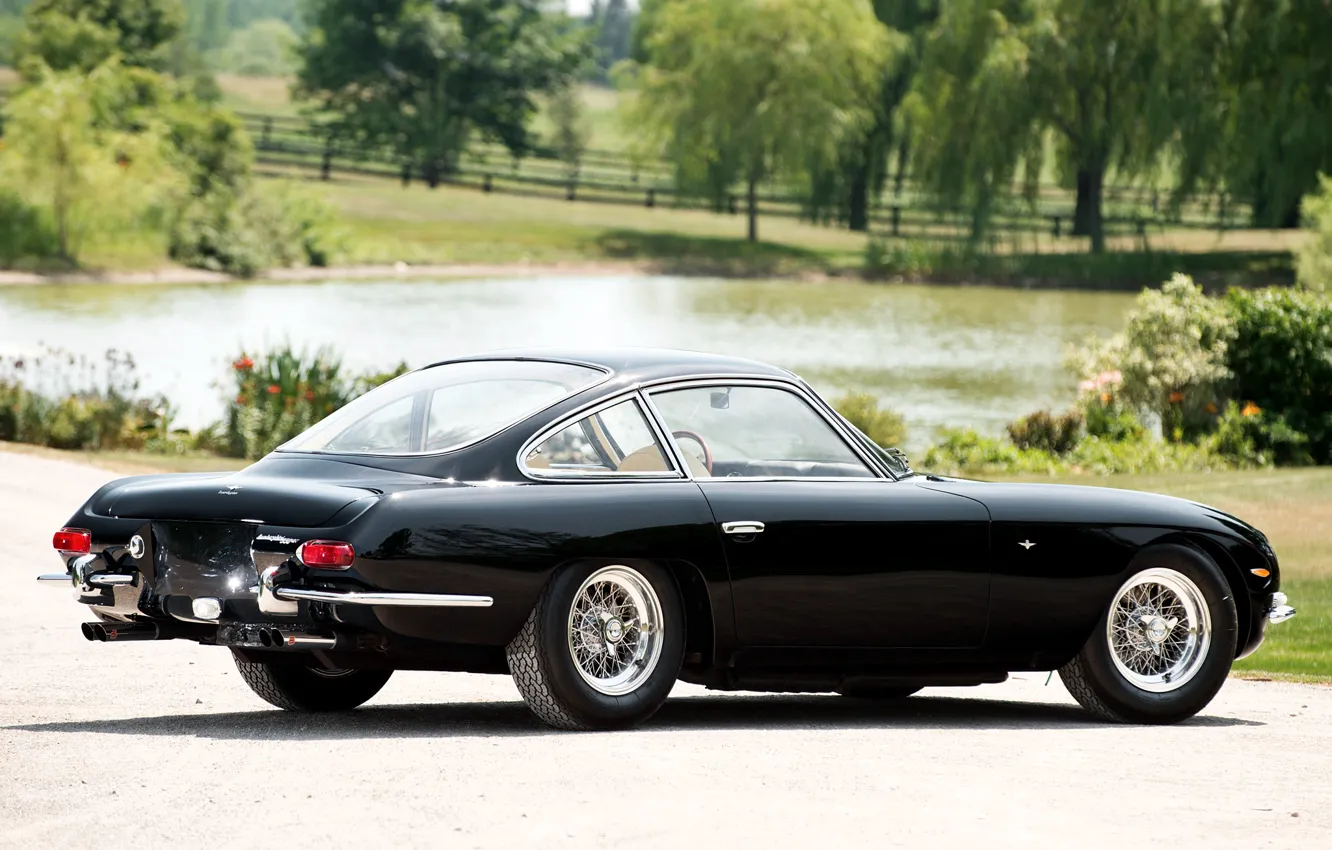 Photo wallpaper Lamborghini, Black, 350 GT, 1964