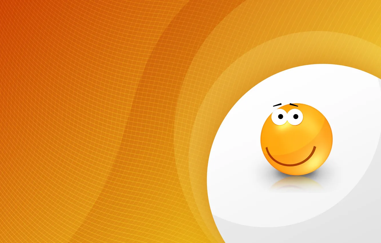 Photo wallpaper orange, smile