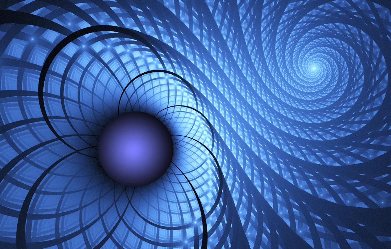Photo wallpaper light, circles, balls, color, spiral