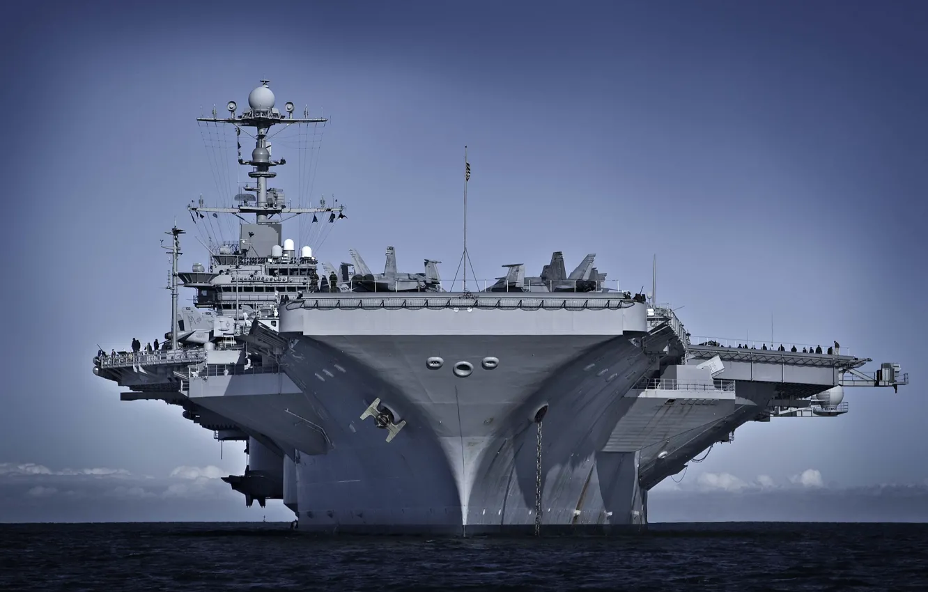 Photo wallpaper the carrier, American, atomic, George Washington, USS, CVN-73, type, "George Washington"