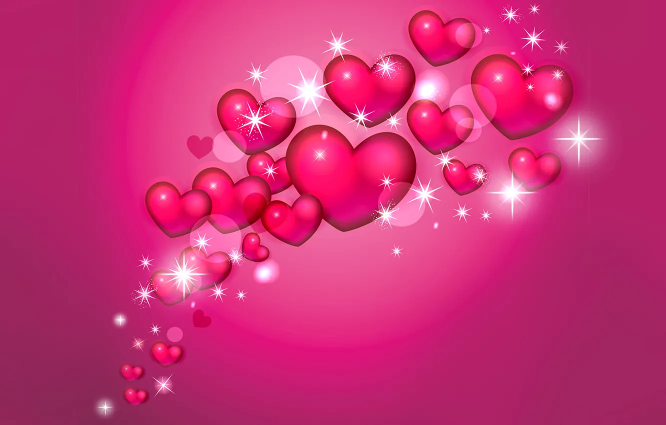 Photo wallpaper collage, heart, lovers, the volume, postcard, Valentin