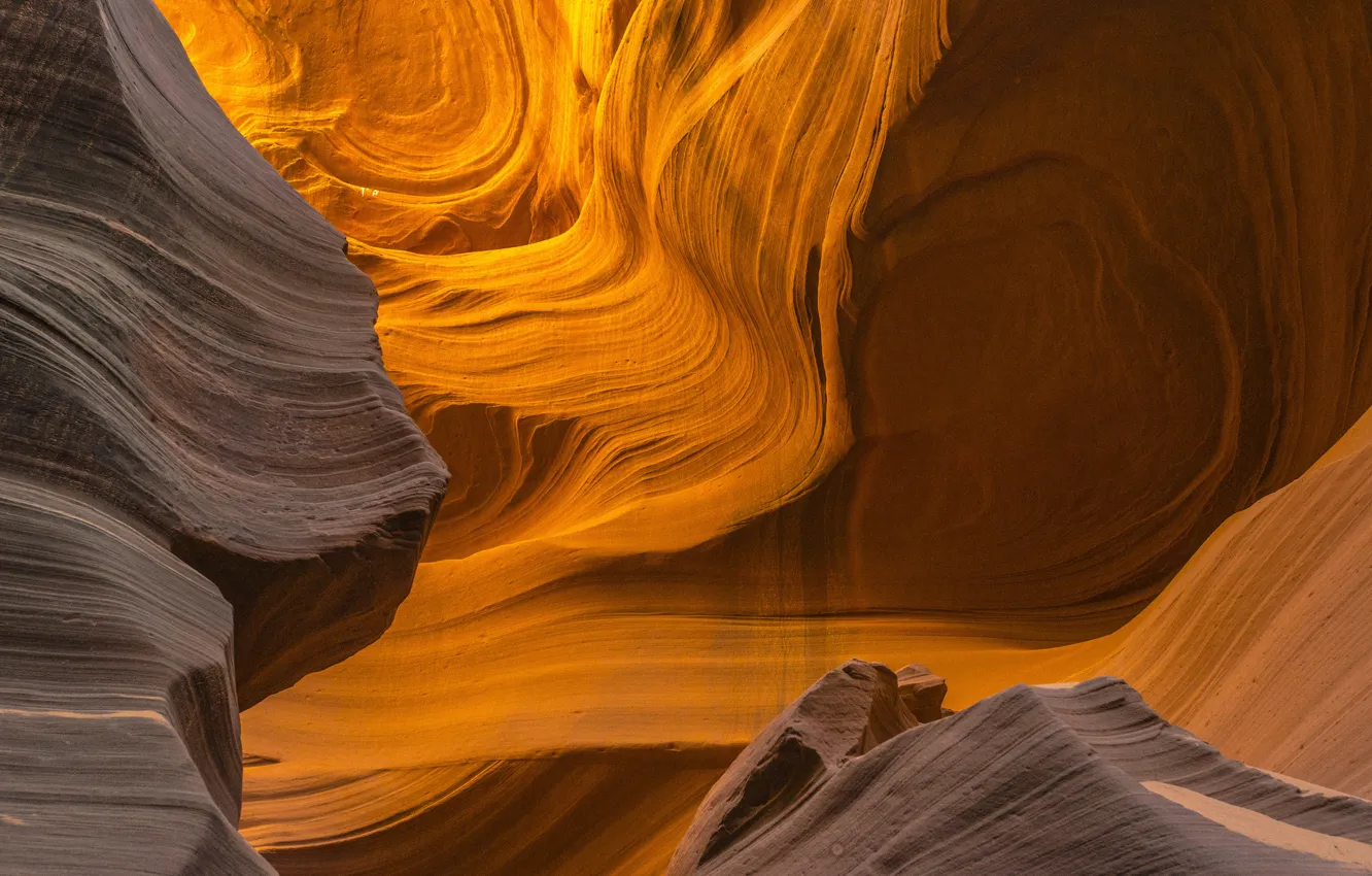 Photo wallpaper AZ, USA, USA, rock, Arizona, canyon, antelope canyon, antelope canyon