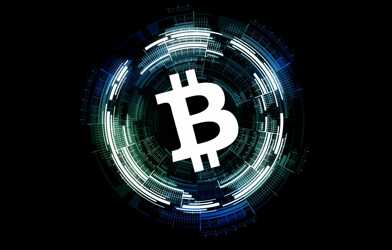 Photo wallpaper logo, currency, fon, bitcoin, bitcoin, cryptocurrency