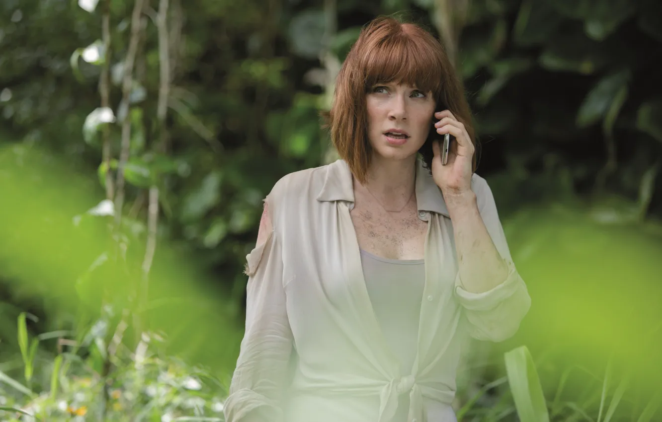 Photo wallpaper frame, Jurassic world, Bryce Dallas Howard, Jurassic World, Bryce Dallas Howard