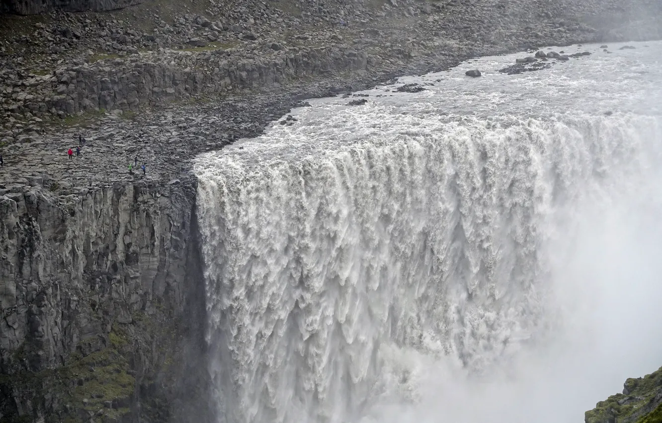 Photo wallpaper Waterfall, Iceland, Dettifoss