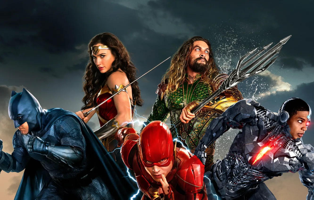 Photo wallpaper red, girl, Action, fantasy, Wonder Woman, Batman, woman, The