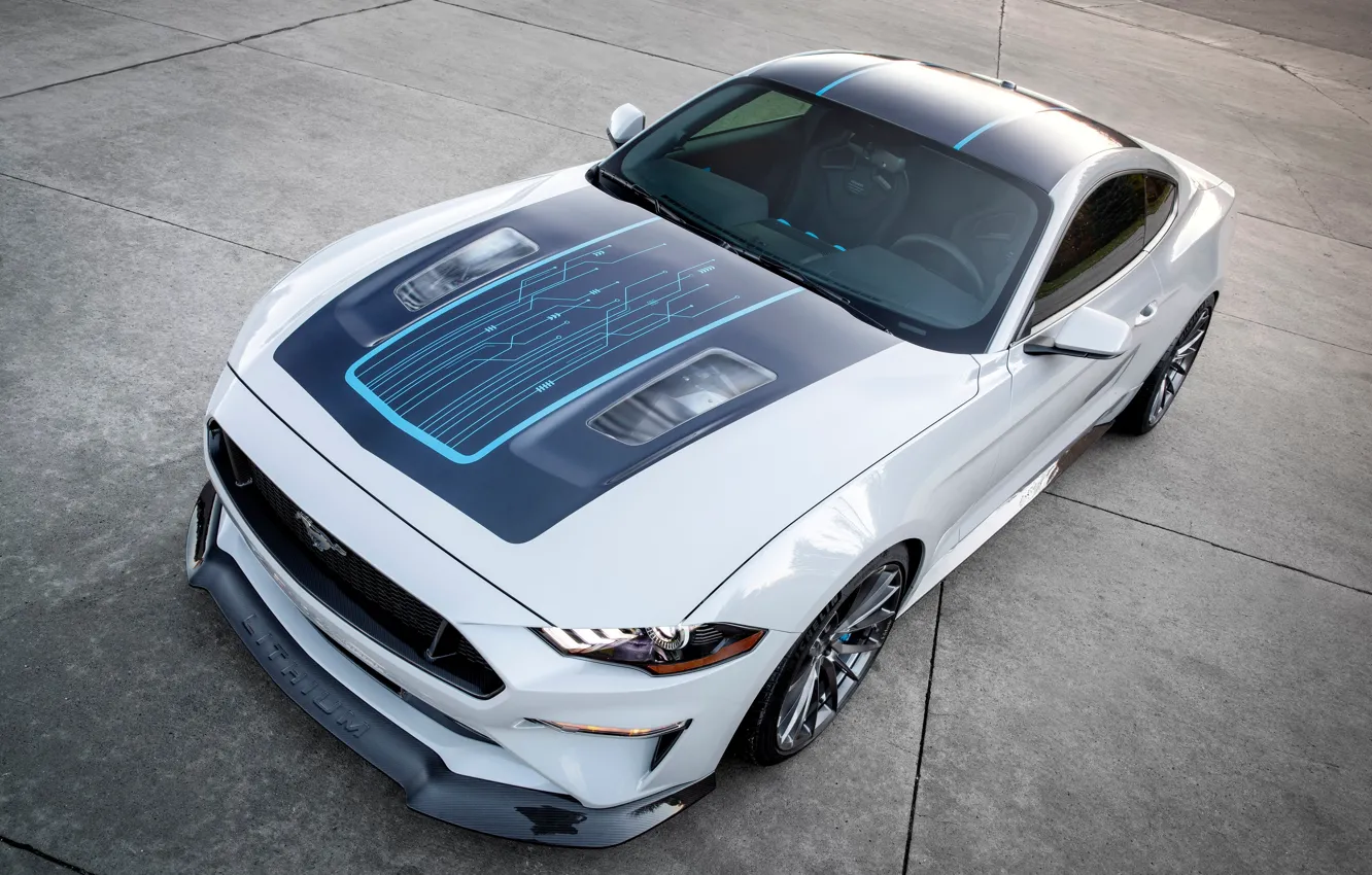 Photo wallpaper Concept, Mustang, Ford, Lithium, 2019, SEMA 2019