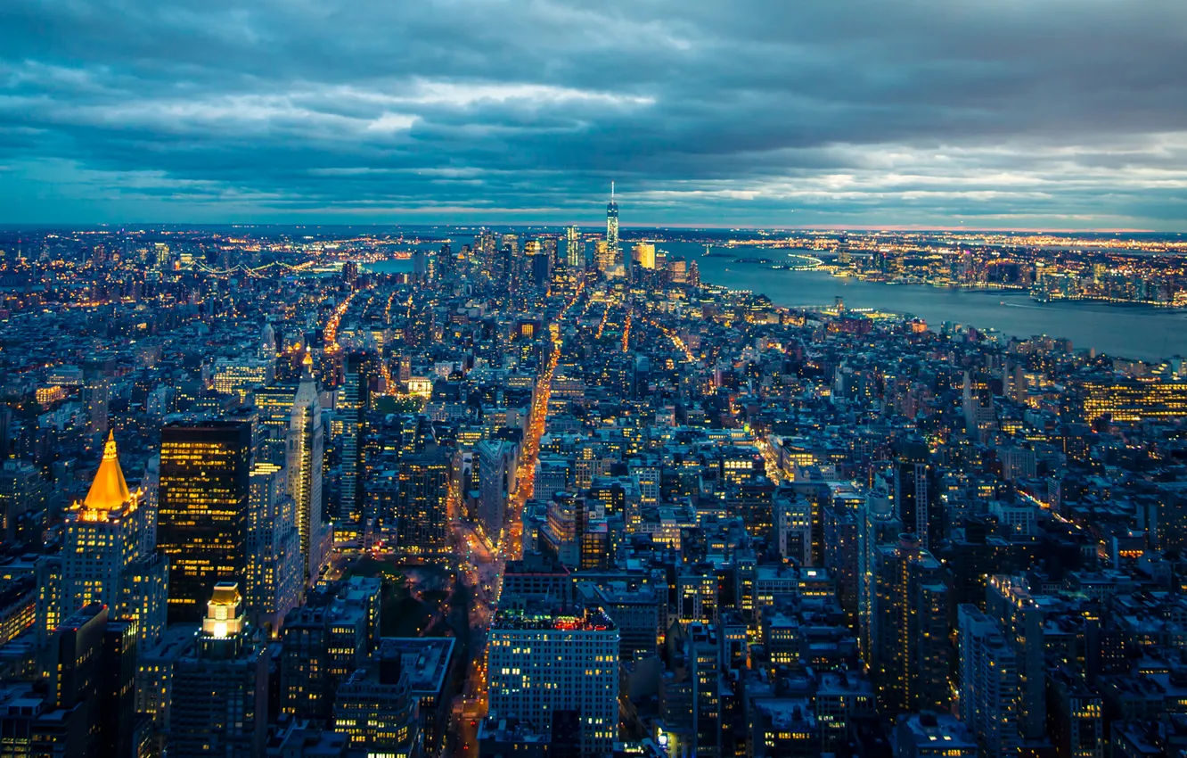 Photo wallpaper New York, skyscrapers, USA, Manhattan, megapolis, Gotham