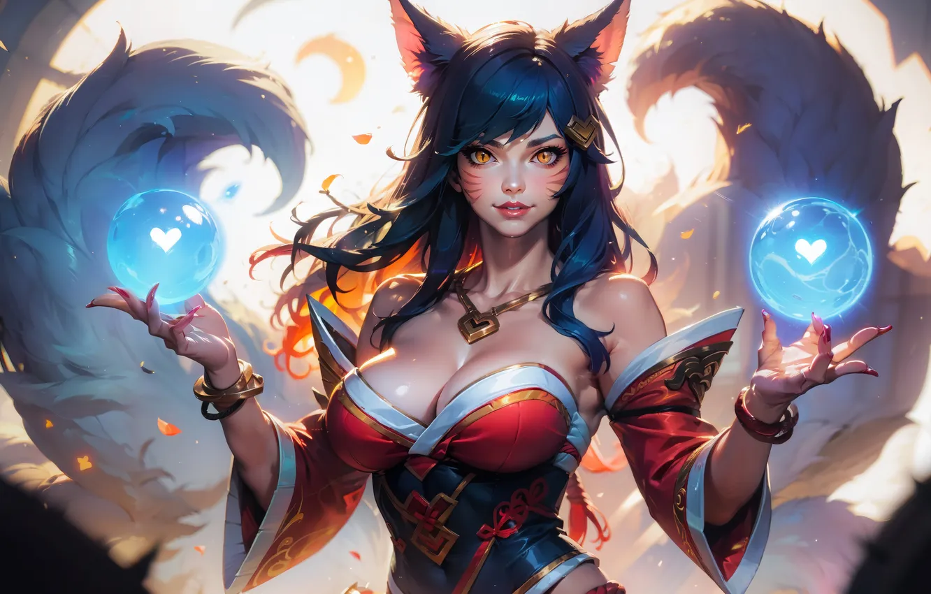 Photo wallpaper League of Legends, Ahri, Orb